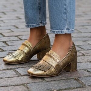 Kenneth Cole Gold Loafers